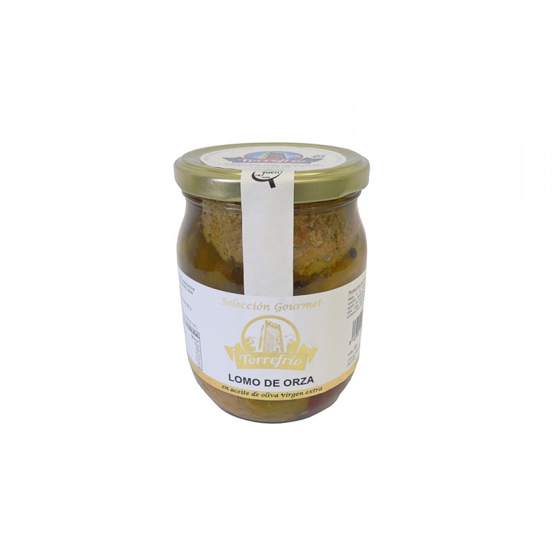 Lomo de Orza en Aceite de Oliva Virgen Extra 510 g Embutidos Torrefrío Lomo de Orza en Aceite de Oliva Virgen Extra 510 g Embutidos Torrefrío