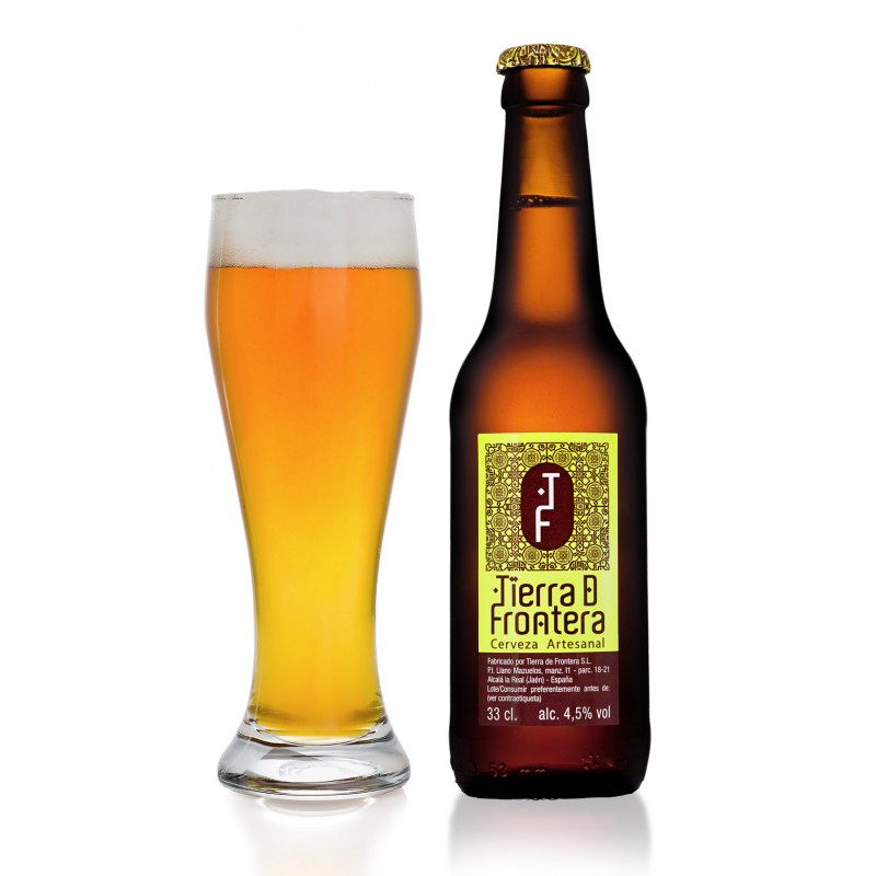 Cerveza Artesanal Tierra de Frontera (Estilo Pale Ale) 33 cl Color ámbar profundo Cerveza Artesanal Tierra de Frontera (Estilo Pale Ale) 33 cl Color ámbar profundo