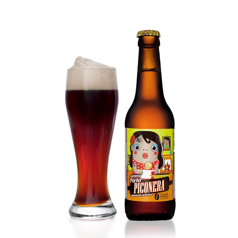 Cerveza Artesanal Piconera (Estilo Brown Porter) 33 cl Color marrón profundo