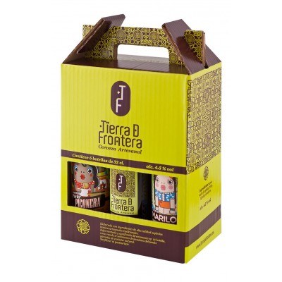 Estuche de 6 botellas de Cervezas Artesanales Tierra de Frontera 6 x 33 cl