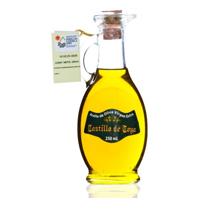 Caja con 9 botellas "Egipcia" de 250 ml de Aceite de Oliva Virgen Extra Picual D.O. Sierra de Cazorla