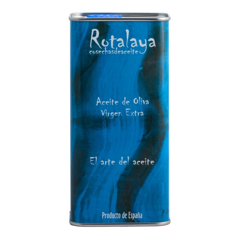 Lata de 500 ml Aceite de Oliva Virgen Extra variedad Verdial de cosecha temprana Rotalaya 500 ml Lata de 500 ml Aceite de Oliva Virgen Extra variedad Verdial de cosecha temprana Rotalaya 500 ml