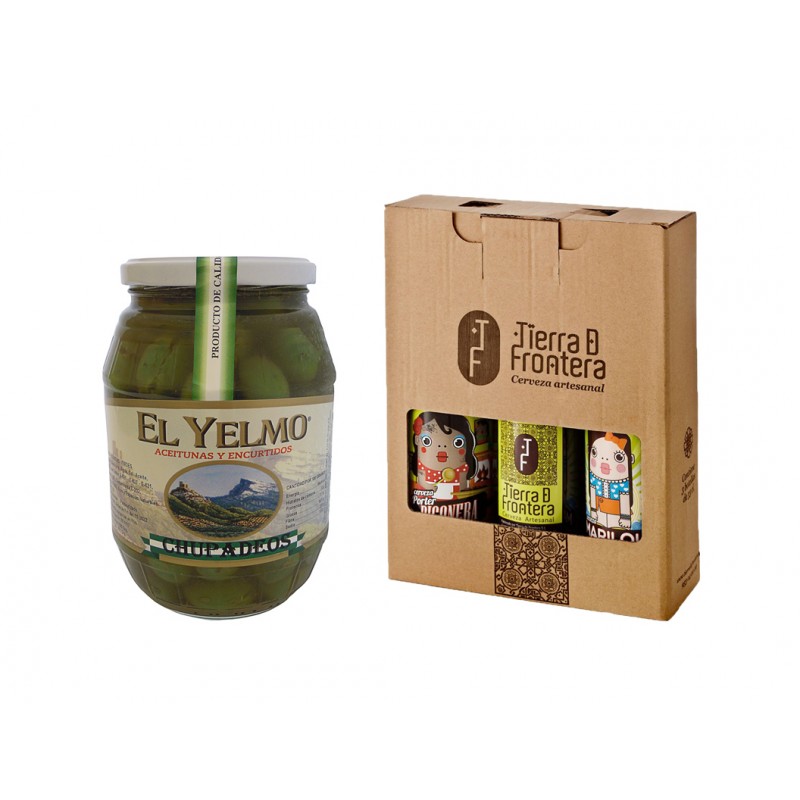 Aceitunas aliñadas Chupadeos y Cervezas Artesanales Piconera, Tierra de Frontera y Mariloli Aceitunas aliñadas Chupadeos y Cervezas Artesanales Piconera, Tierra de Frontera y Mariloli