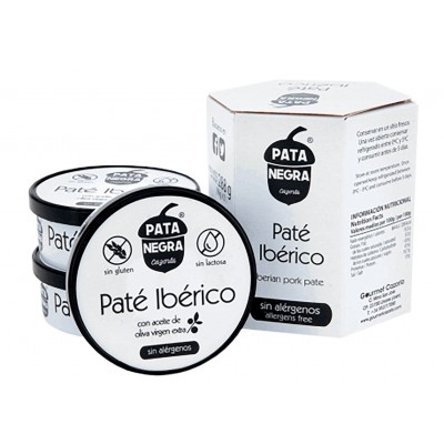 Pack de 3 latas de Paté Ibérico con Aceite de Oliva Virgen Extra Pata Negra 96 g