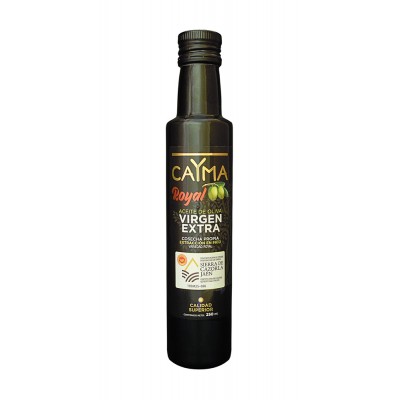 Botella de 250 ml de Aceite de Oliva Virgen Extra Cosecha propia variedad Royal D.O. Sierra de Cazorla CAYMA