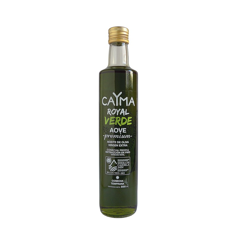Aceite de Oliva Virgen Extra D.O. Royal Verde Premium 500 ml Cosecha propia CAYMA