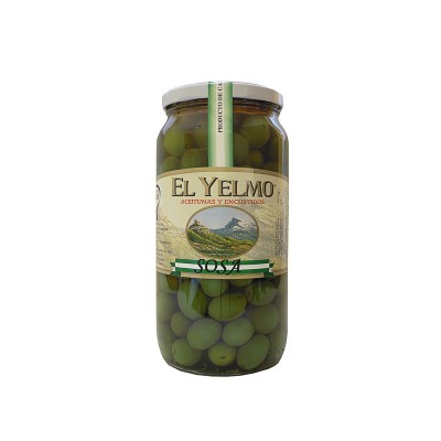 Aceituna Aliñada Verde tipo Sosa con especias naturales 550 g Aceitunas y Encurtidos El Yelmo