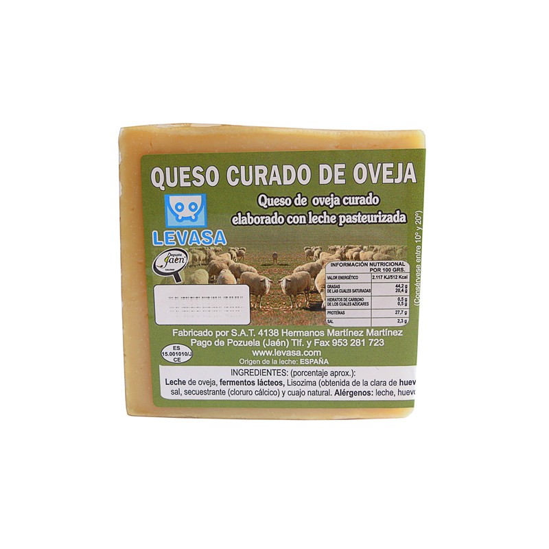 Cuña de Queso curado puro de Oveja 300-350 g Levasa Cuña de Queso curado puro de Oveja 300-350 g Levasa