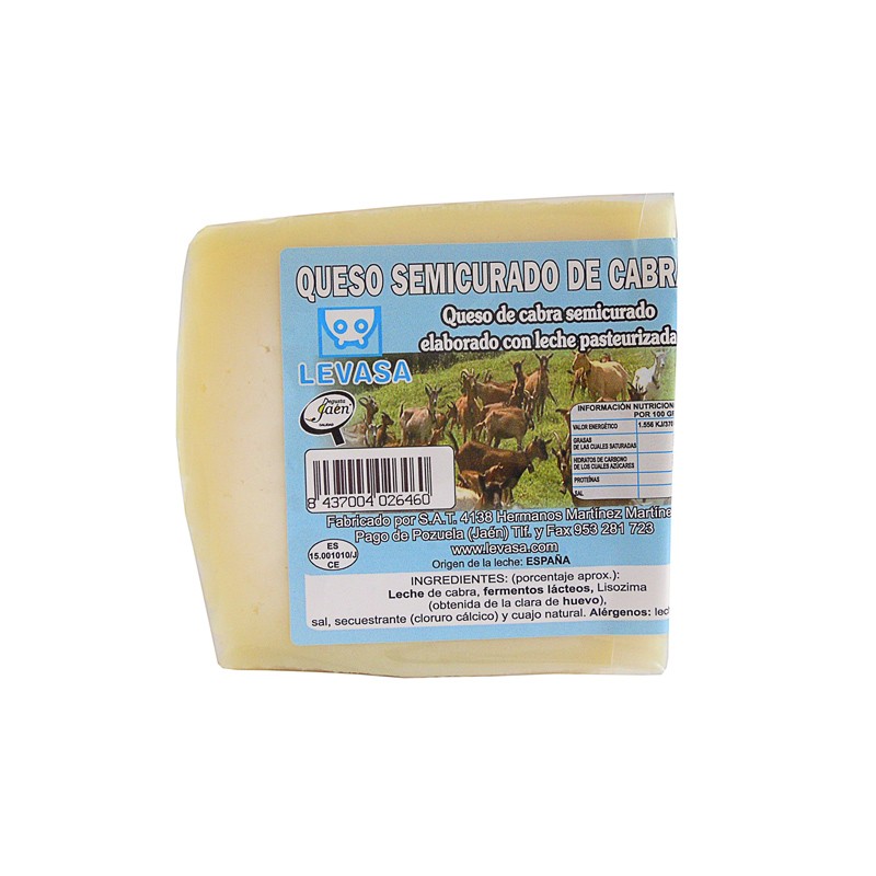 Queso semicurado puro de Cabra Levasa 100% natural Queso semicurado puro de Cabra Levasa 100% natural
