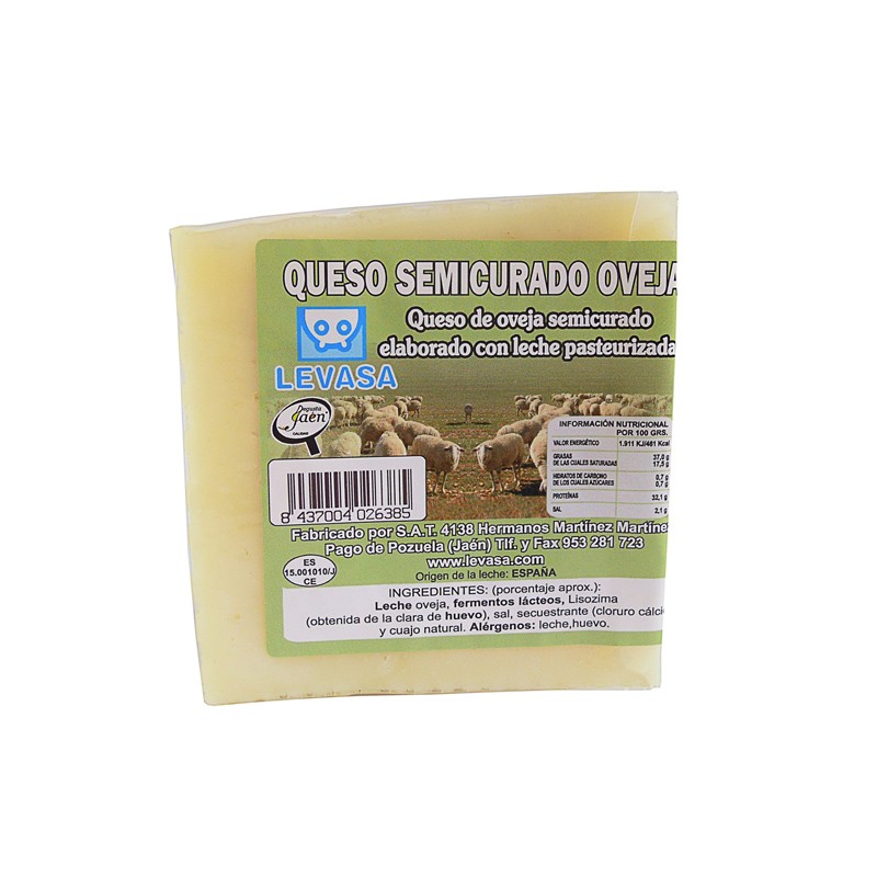 Queso semicurado puro de Oveja Levasa 100% natural Queso semicurado puro de Oveja Levasa 100% natural