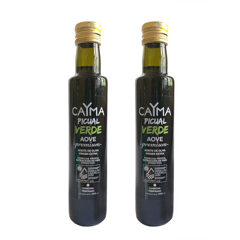 Aceite de Oliva Virgen Extra D.O. Picual Verde Premium 250 ml Edición Limitada CAYMA Aceite de Oliva Virgen Extra D.O. Picual Verde Premium 250 ml Edición Limitada CAYMA