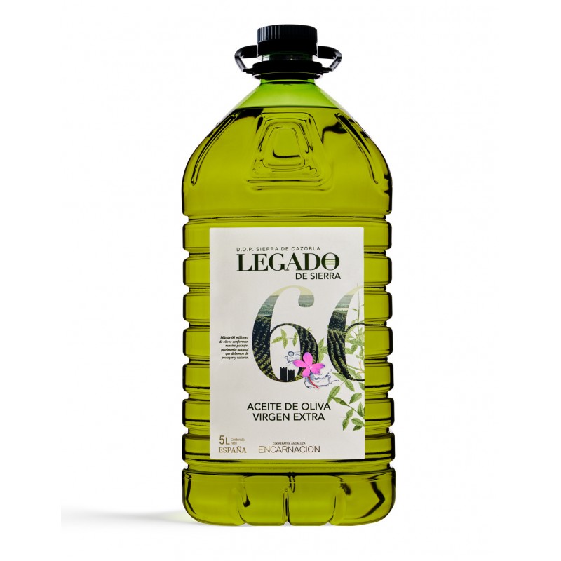 Aceite de Oliva Virgen Extra Picual D.O. Sierra de Cazorla Garrafa PET 5 l Legado de Sierra