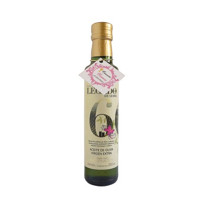 Botella de 250 ml de Aceite de Oliva Virgen Extra con D.O. Sierra de Cazorla con Etiqueta colgante con cordón dorado