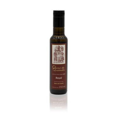 Caja de 12 botellas de cristal de 250 ml Aceite de Oliva Virgen Extra Royal D.O. Sierra de Cazorla - Olivar de Quesada