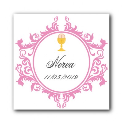 Etiqueta personalizada para Comunión