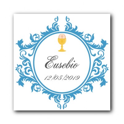 Etiqueta personalizada para Comunión