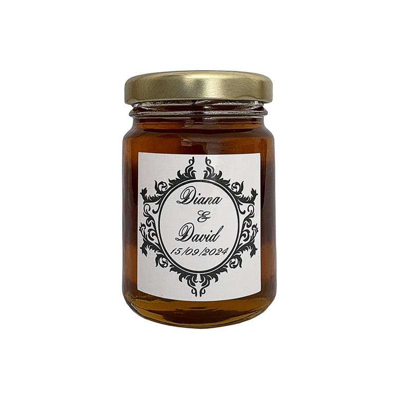 Miel Pura Artesanal de Flores 125 g con pegatina personalizada para detalles de boda, comunión, bautizo... Miel Pura Artesanal de Flores 125 g con pegatina personalizada para detalles de boda, comunión, bautizo...
