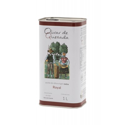 Caja de 4 latas de 1 l Aceite de Oliva Virgen Extra Royal D.O. Sierra de Cazorla - Olivar de Quesada