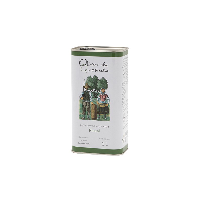 Caja de 4 latas de 1 l Aceite de Oliva Virgen Extra Picual D.O. Sierra de Cazorla - Olivar de Quesada