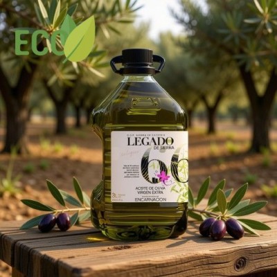 AOVE ECOLÓGICO Picual D.O. Sierra de Cazorla Garrafa PET 3 l Legado de Sierra